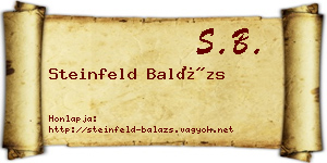Steinfeld Balázs névjegykártya